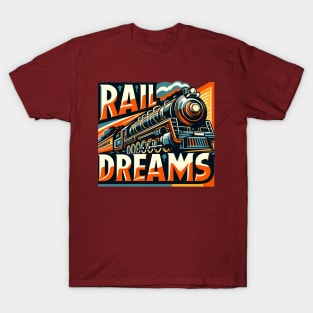 Vintage train, Rail Dreams T-Shirt